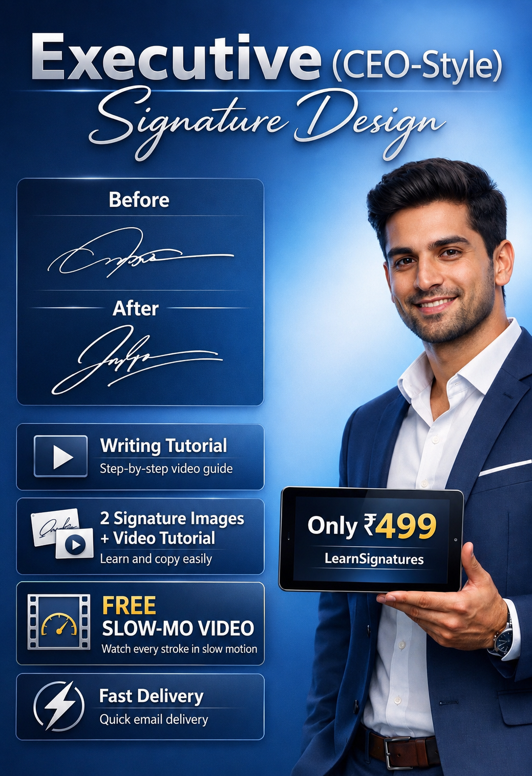 Full professional signature 2 Images + 1 Video