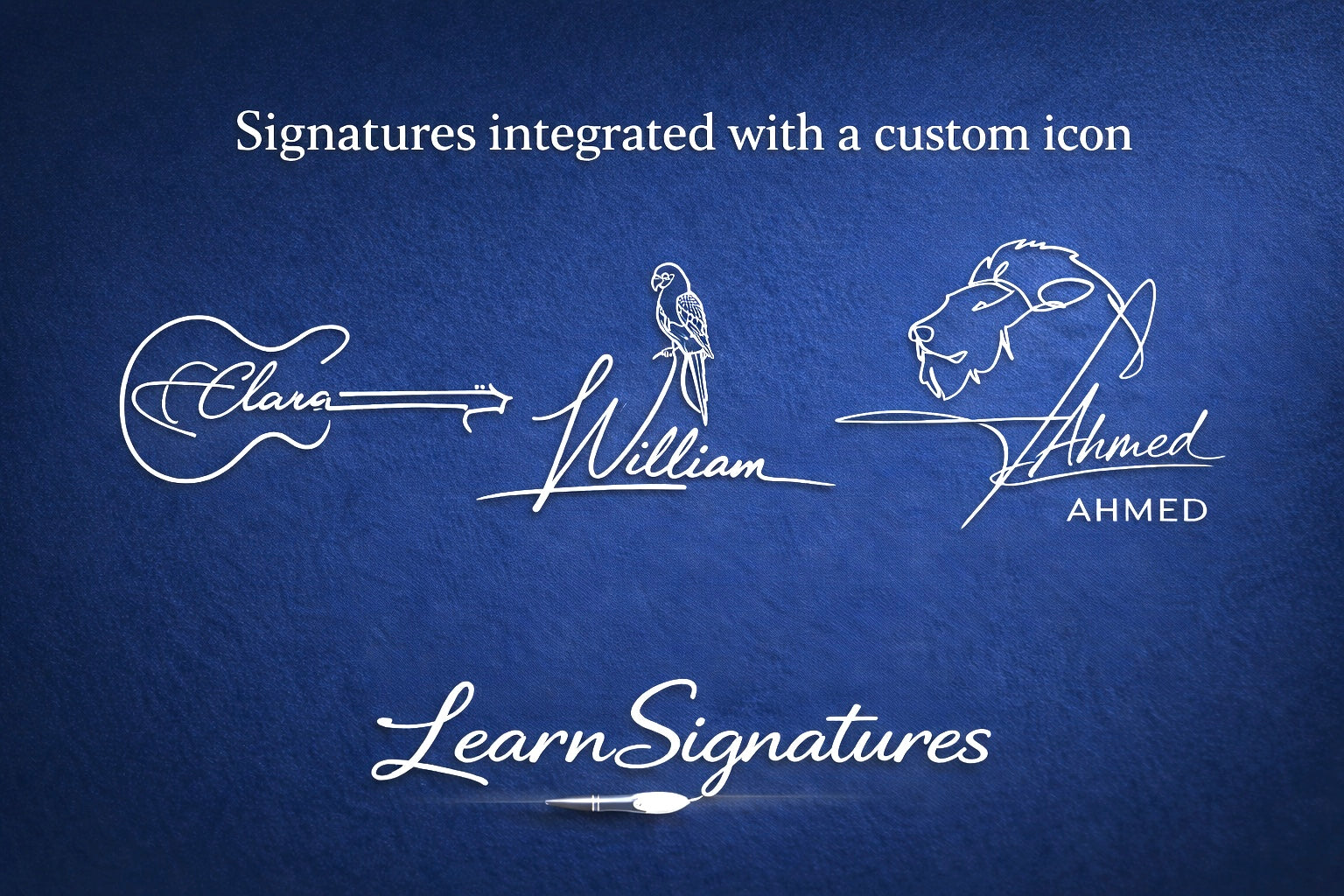 Signature + Icon Logo Design